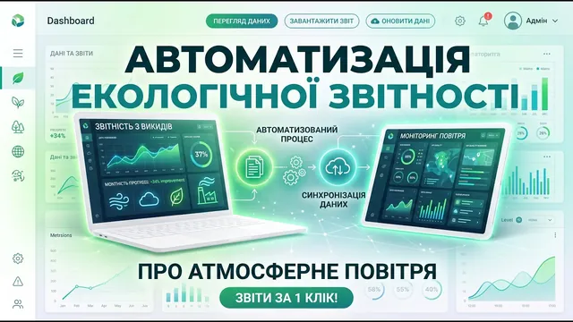 Обкладинка відео: «Автоматизація екологічної звітності» — кабінет ECOHELPER, атмосферне повітря